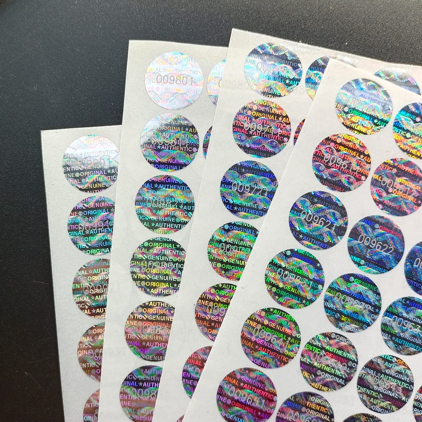 360pcs Security Tamper Evident Seal Warranty Void Original Genuine Authentic Hologram Labels/Stickers / Unique Sequential Serial Numbering Tamper Proof Stickers(0.6inch,Silver,GQYH)