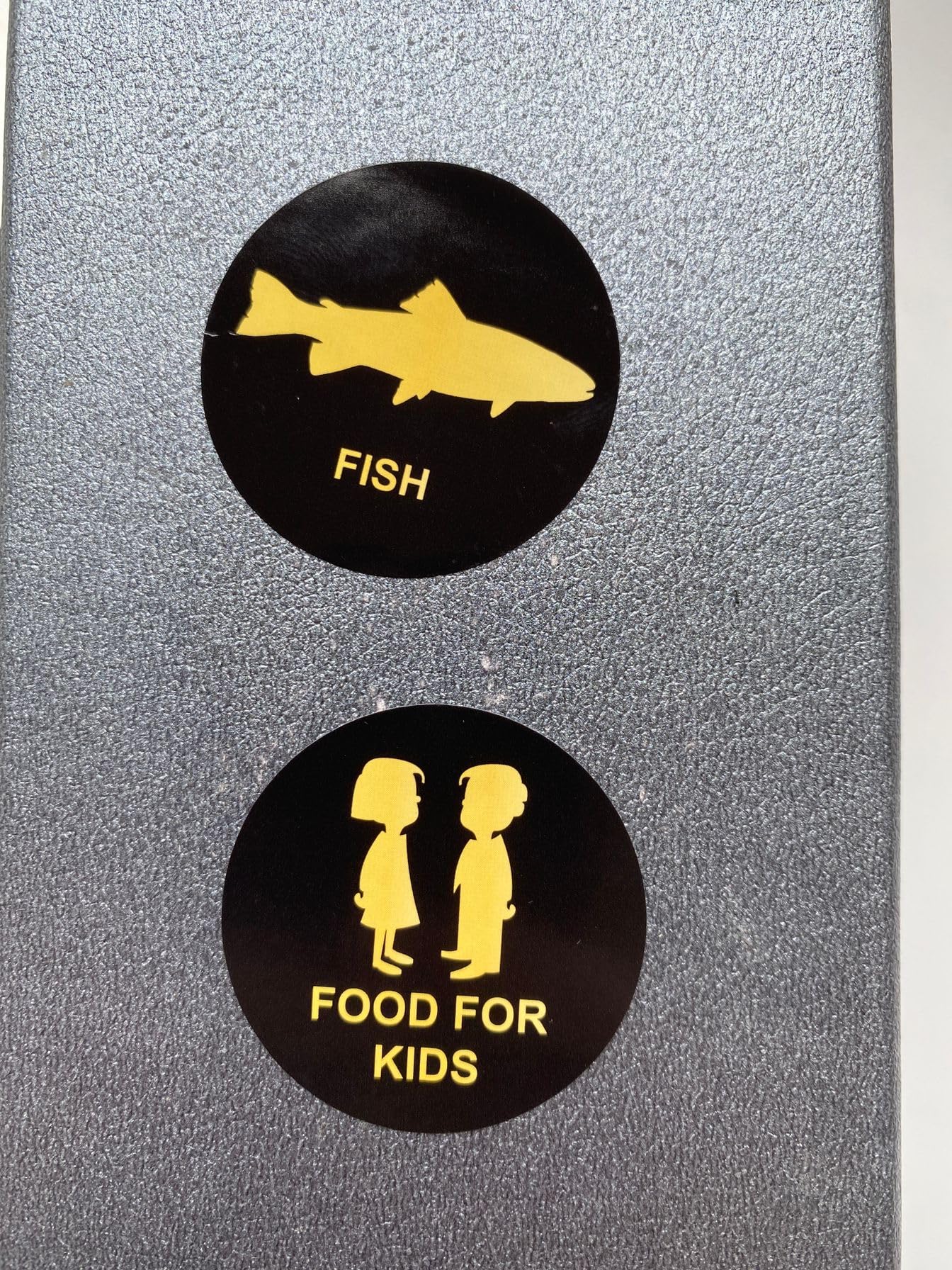 1.5 inch 300PCS Beef Chicken Fish Food for Kids Stickers Removable Stickers for Food Party