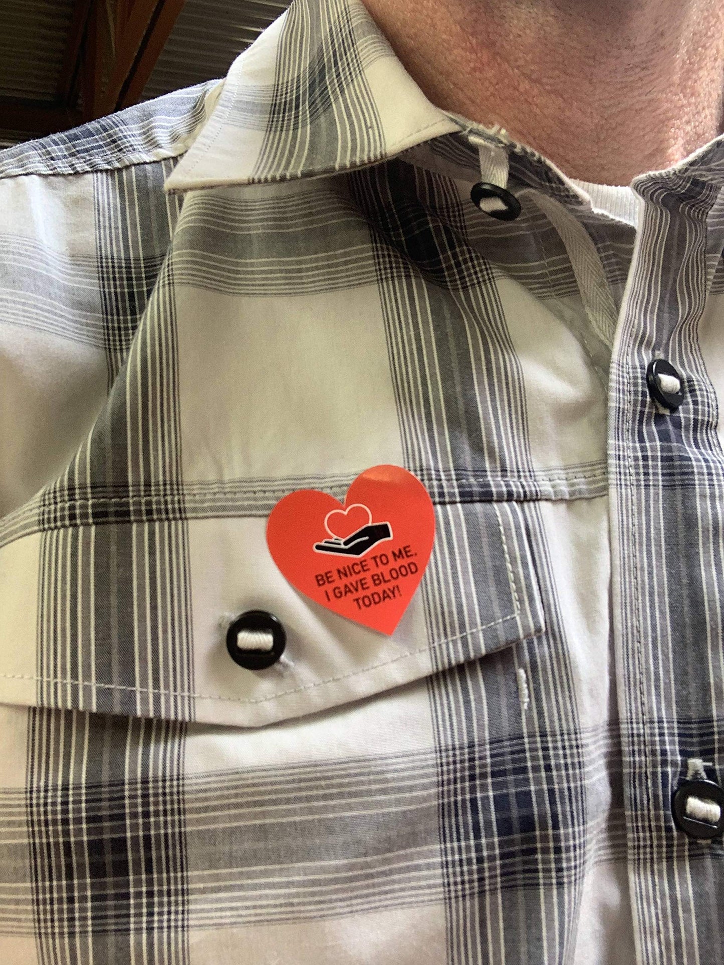 Be Nice to Me I Gave Blood Today Stickers 1.5 Inch Heart Shape Medical Healthcare 500 Total Adhesive Stickers
