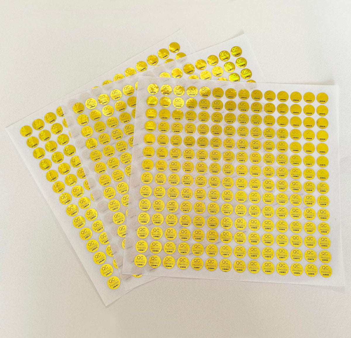 2300pcs 0.39 inch QC Passed Tamper Proof Stickers Silver High Security Tamper Evident Warranty Void Hologram Labels w/Unique Sequential Serial Numbering Gold 2300pcs