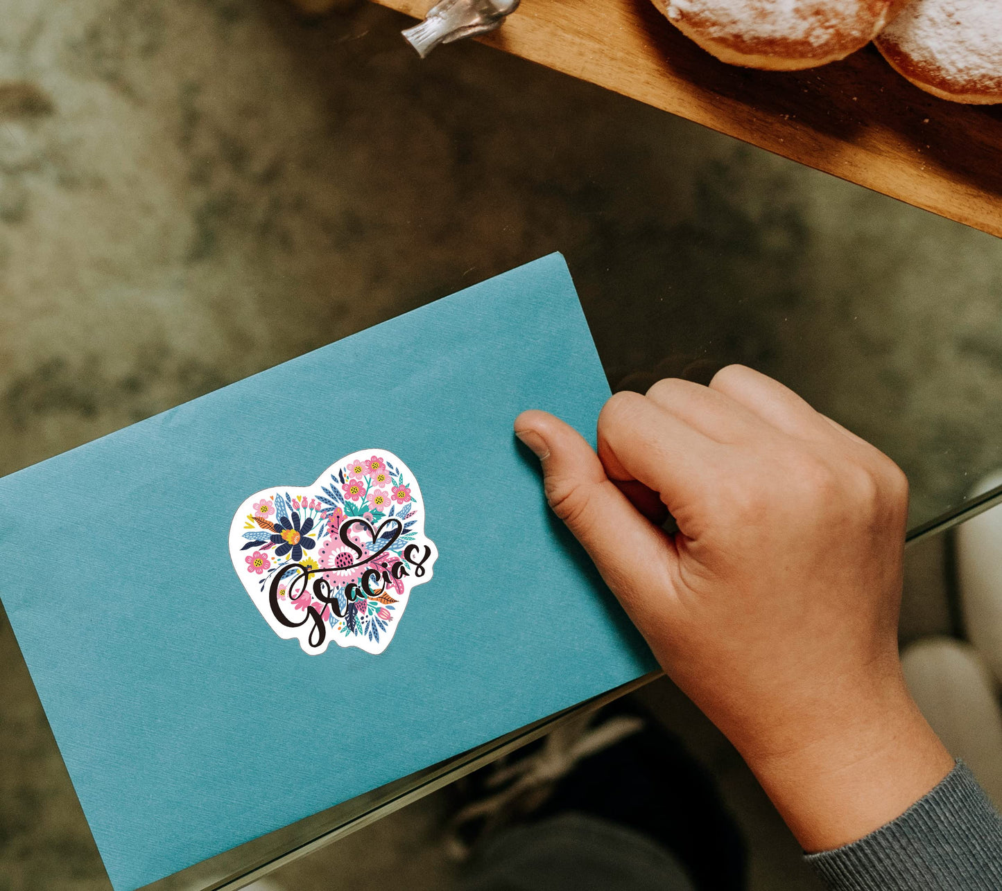 500pcs Large Spanish Gracias Stickers | Custom Shape Spanish Thank You Stickers for Party,Customers,Envelope 2 inches