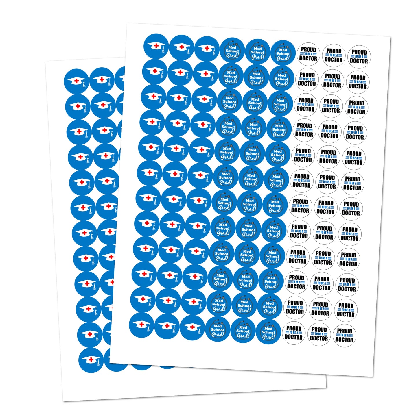216 Med School Graduation Party Kisses Stickers Labels, Medical School Doctor Grad Party Decorations. Candy NOT Included. Made in USA.