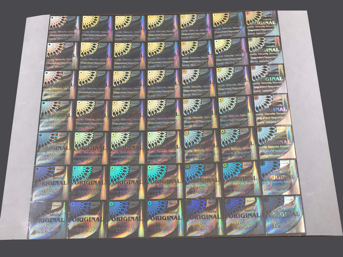 Security Hologram 3D Stickers - 1,000 Labels - Consecutive Serial Number - Authentication Seal