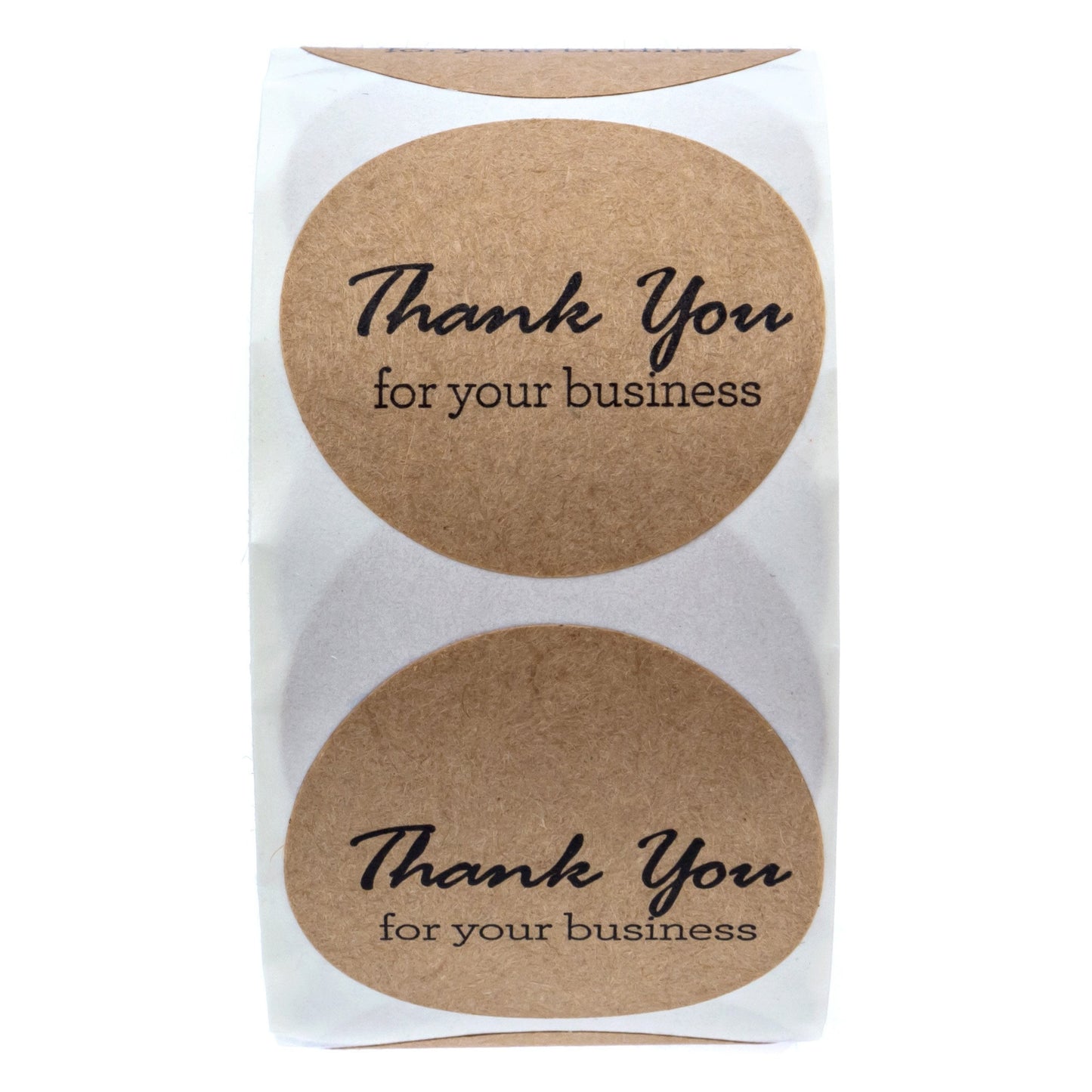 1.5" Round Kraft Thank You for Your Business Stickers/500 Labels Per Roll Simple Kraft