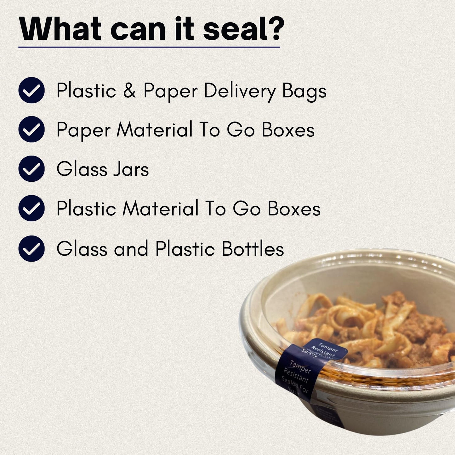 Tamper Evident Tape | Sealed for Your Safety | 500 Tamper Proof Stickers | Seal Tape to Help Increase Security During Delivery Stickers |(0.75 x 3.5 in) Navy Blue Safe Food Seal Tamper-evident