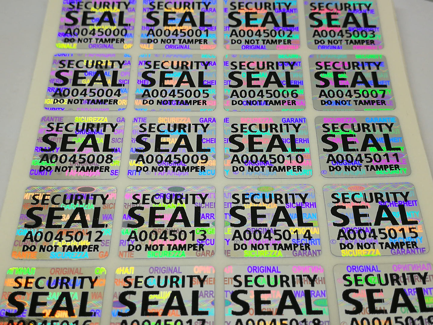 500 pcs Silver Security Seal 0.59 x 0.59 Inch, Void Hologram Stickers, Warranty Tamper evident Holographic Labels