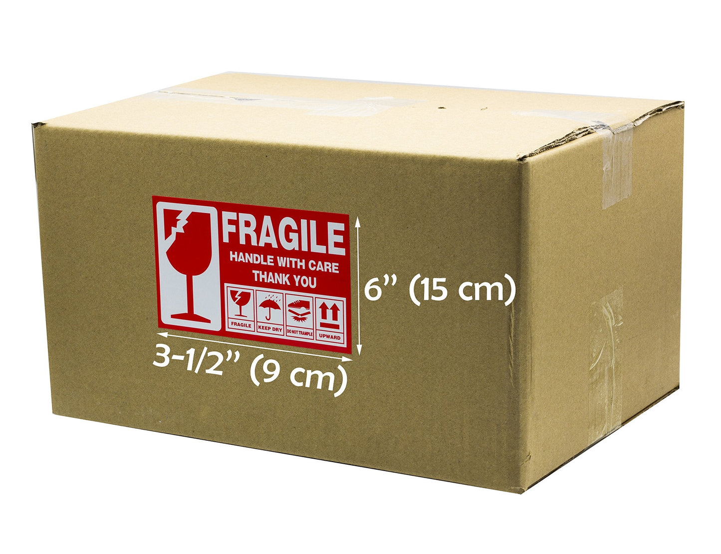Large (6" X 3½") Shipping Labels 300 pcs, Fragile Handle with Care Warning Stickers, Keep Dry Upward Do Not Trample STK-01 300pcs