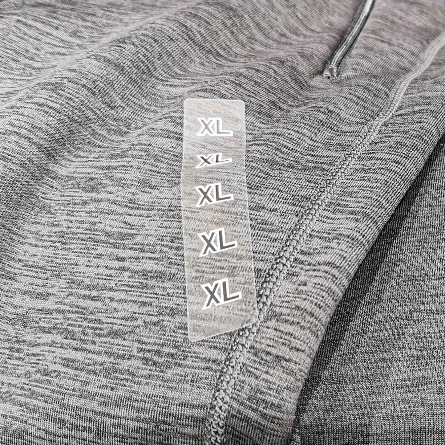 ONLYKXY 360pcs Transparent Sticker Strip Plastic Clothing Size Label - 4 Inch, 6 Size Combination (XS/S/M/L/XL/XXL)