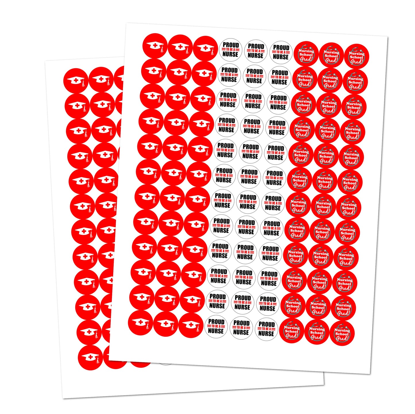216 Nurse Graduation Party Kisses Stickers Labels, RN LPN LVN NP Nursing Medical School Grad Party Decorations. Candy NOT Included. Made in USA