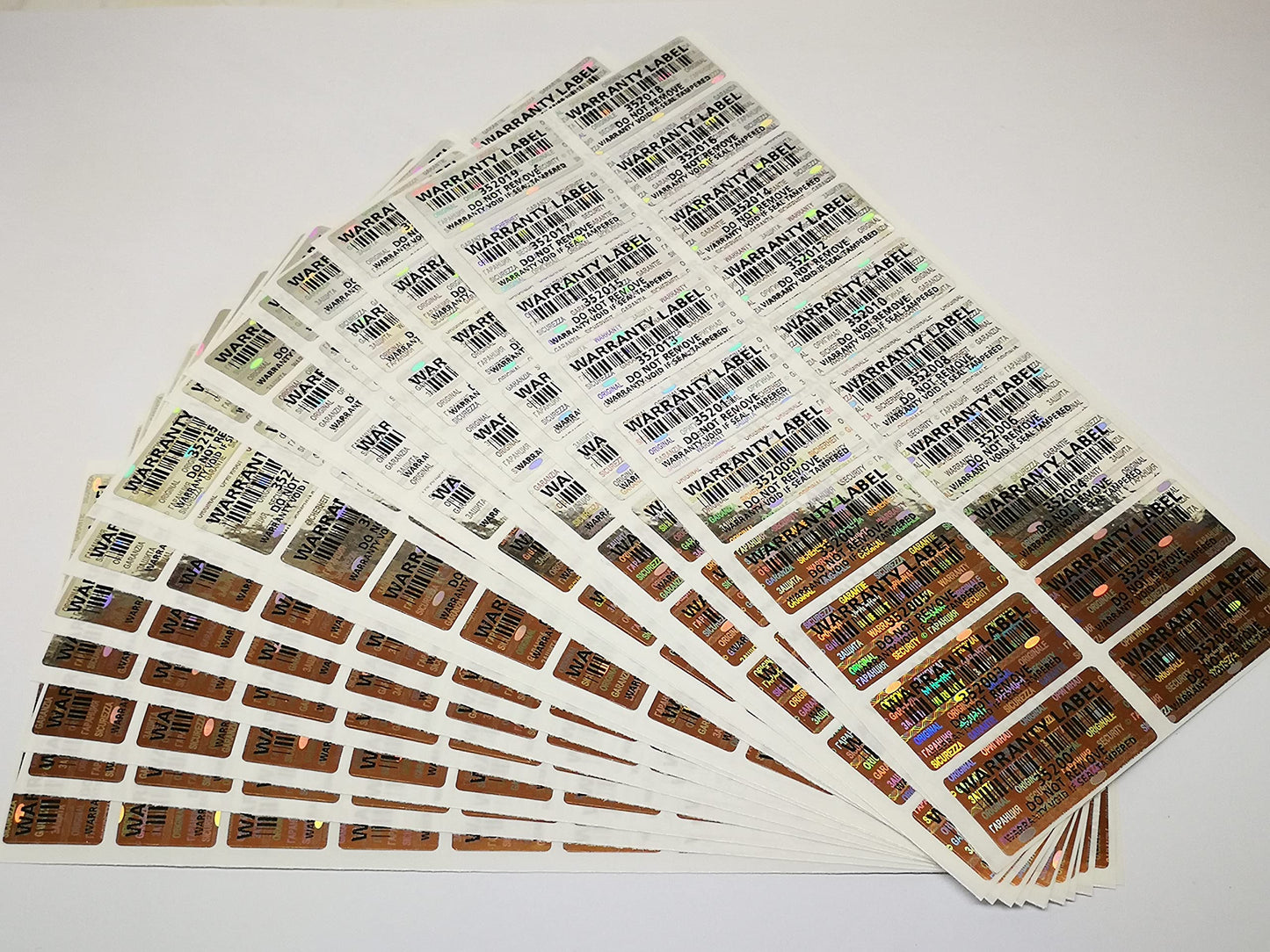 250 pcs Silver Security Seal 1.26 x 0.59 Inch, Void Hologram Stickers, Warranty Tamper evident Holographic Labels