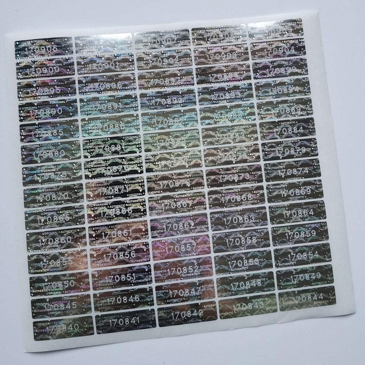550 pcs Tamper Proof Hologram Stickers High Security Tamper Evident Seal Warranty Void Original Genuine Authentic Holographic Labels/Stickers w/Unique Sequential Serial Numbering(Silver) Silver 550 pcs