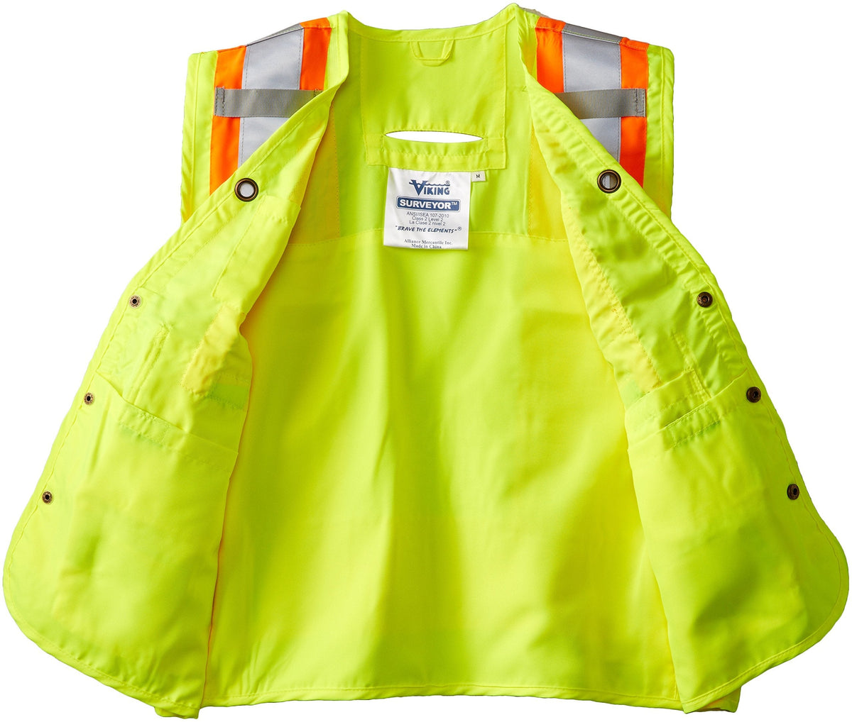 Viking Men's Surveyor Hi-Vis Safety Vest with U Configuration 4" Reflective Tape XX-Large Green