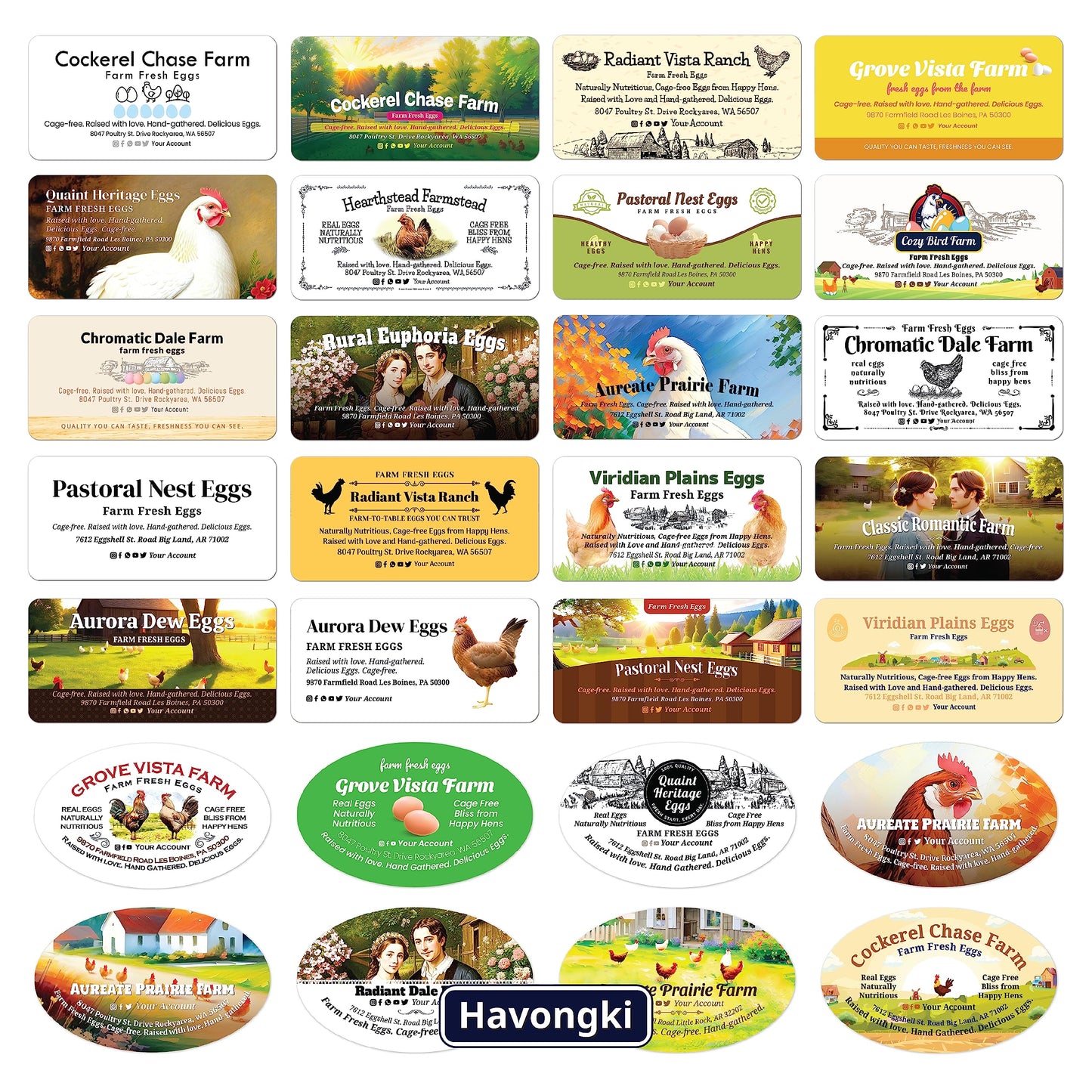100 Sheets Egg Carton Labels 4 x 2" Stickers Decal Farm Fresh Eggs Chicken coop Supplies Blank Cartons 6 12 15 18 30 48 50 Count Basket Box Container (T01617-100)-L8 Vintage Hen Rectangle 4" x 2" (100 Sheets)