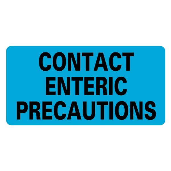 CONTACT ENTERIC PRECAUTIONS Infection Control Medical Labels 2" x 1", 500 Labels