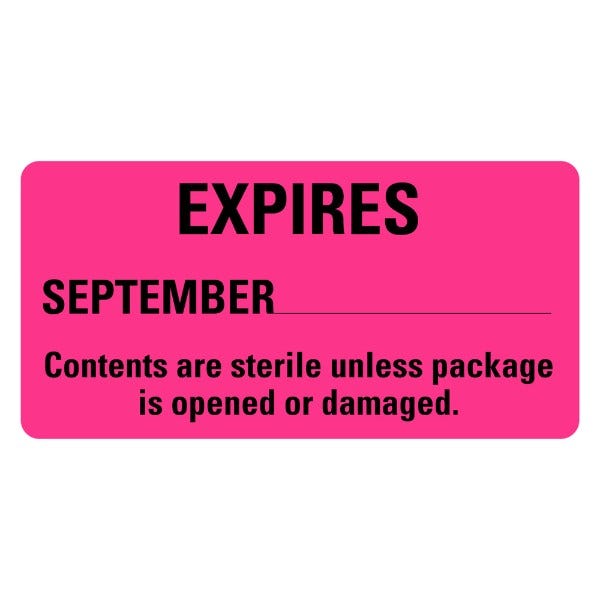 Expires September Medical Labels 2" x 1" Labels (500 labels)