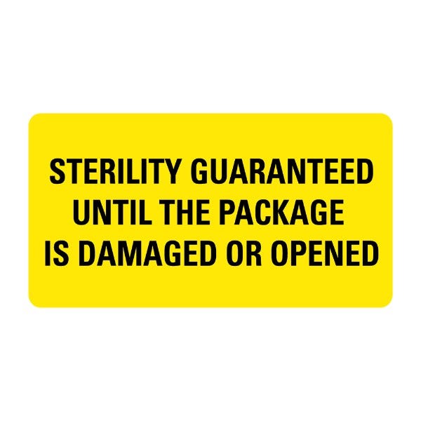 Sterility Guaranteed Labels 2" x 1" Labels (500 labels)
