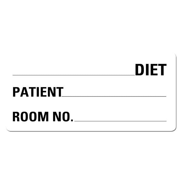 Diet Food Service Medical Labels 2" x 1" (500 labels)