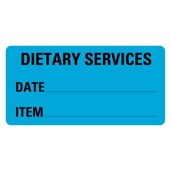 Dietary Services Labels 2" x 1" (500 labels)