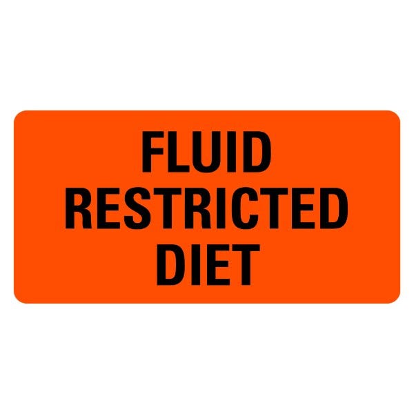 Fluid Restricted Diet Food Service Medical Labels 2" x 1" (500 labels)