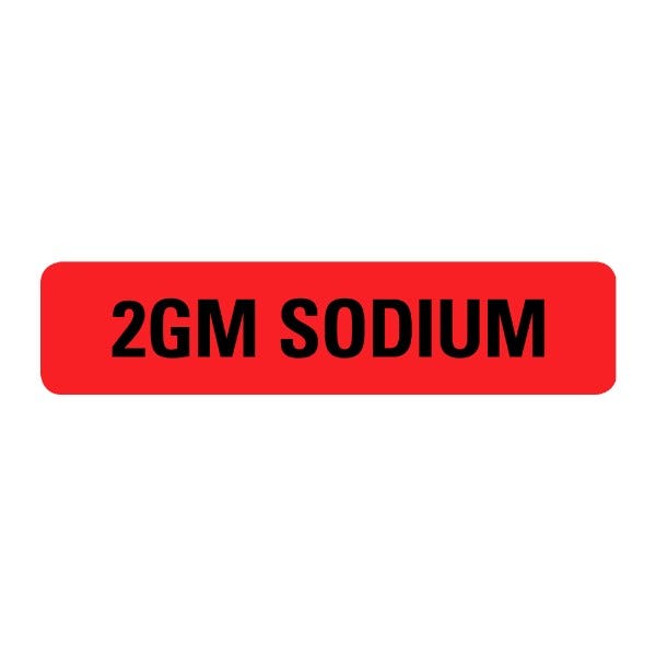 2GM Sodium Labels .375 x 1.625 inch (500 labels)