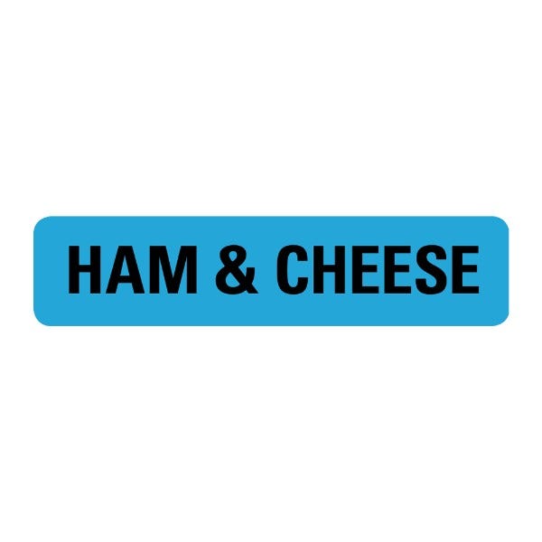 Ham and Cheese Food Service Medical Labels .375 x 1.625 (500 labels)