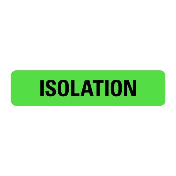 Isolation Food Service Medical Labels .375 x 1.625 (500 labels)