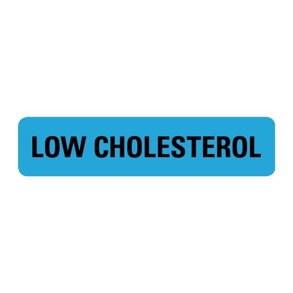 Low Cholesterol Labels .375 x 1.625 (500 labels)