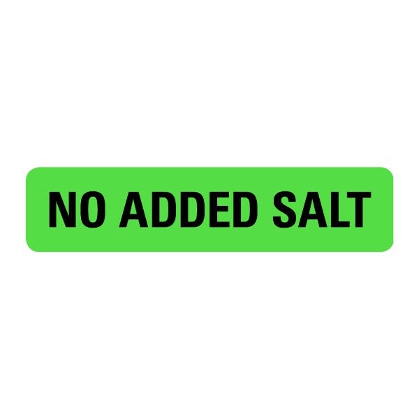 No Added Salt Labels .375 x 1.625 (500 labels)
