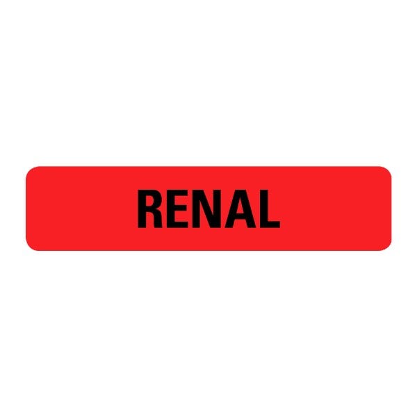 Renal Food Service Medical Labels .375 x 1.625 (500 labels)