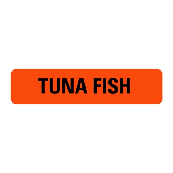 Tuna Fish Food Hospital Labels .375 x 1.625 (500 labels)
