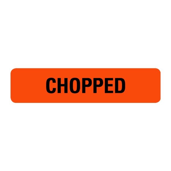 Chopped Food Labels .375 x 1.625 inch (500 labels)
