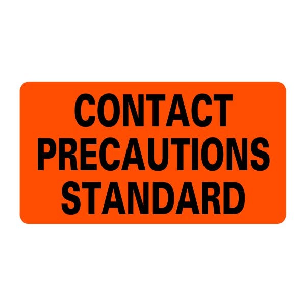 CONTACT PRECAUTIONS STANDARD Stickers 2" x 1" Labels (500 labels)