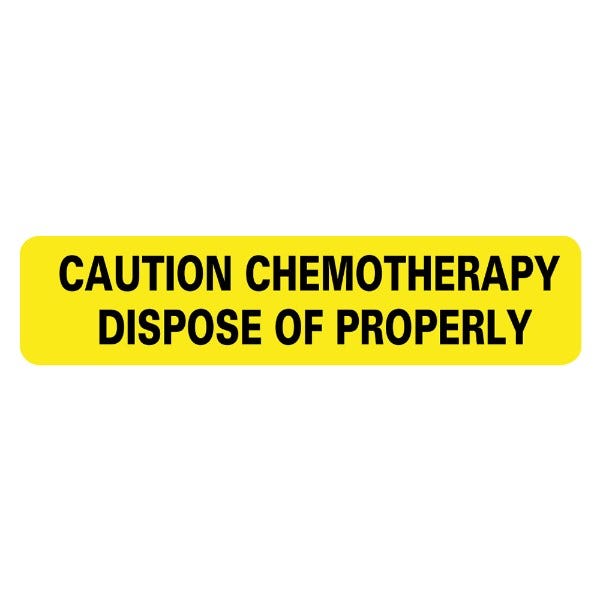 CHEMOTHERAPY: DISPOSE OF PROPERLY Medical Labels .375 x 1.625 (500 labels)