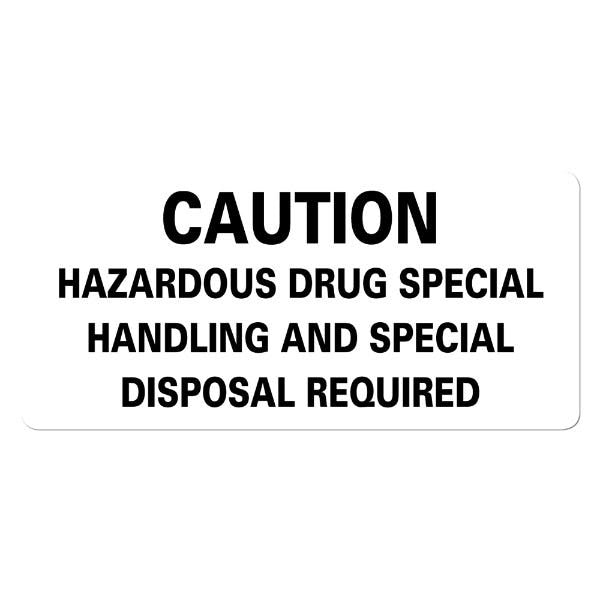 Hazardous Drug Special Handling and Special Disposal Required 2"x1" (500 labels)