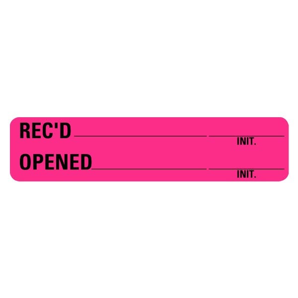 Rec'd Opened Medical Labels .375" x 1.625" Labels (500 labels)