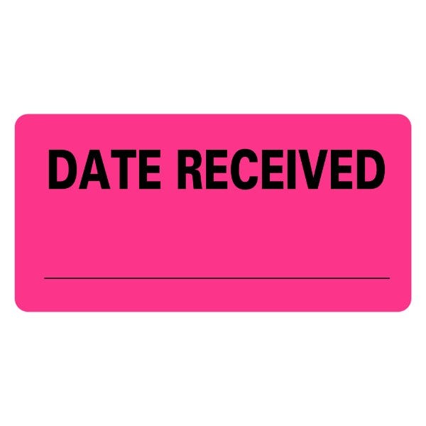 DATE RECEIVED Labels 2" x 1" Labels (500 labels)