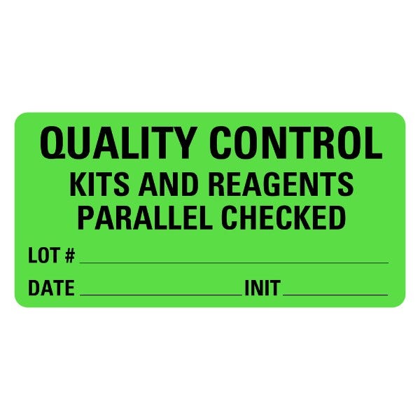 QUALITY CONTROL Labels 2" x 1" Labels (500 labels)