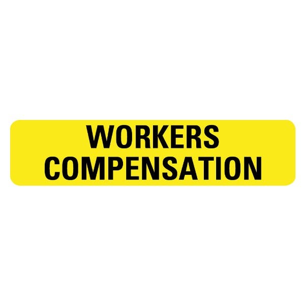 WORKERS COMPENSATION Medical Labels .375" x 1.625" Yellow Labels (500 labels)