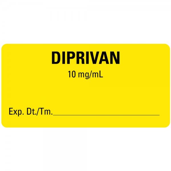 2"x1" DIPRIVAN Expiration Date Medical Healthcare Labels Pack of 500 labels