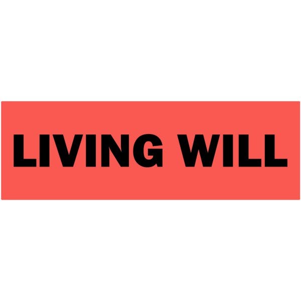 2" x 1" Living Will Medical Healthcare Labels 2" x 1" Labels (500 labels)