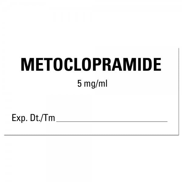 METOCLOPRAMIDE 5mg/ml With Expiration Date/Time Labels 2"x1" (Q=500 labels)