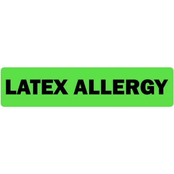 Latex Allergy Medical Labels .375" x 1.625" labels (500 labels)