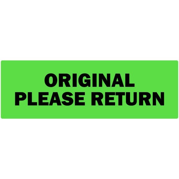 Original Please Return Labels 2" x 1" Labels (500 labels)