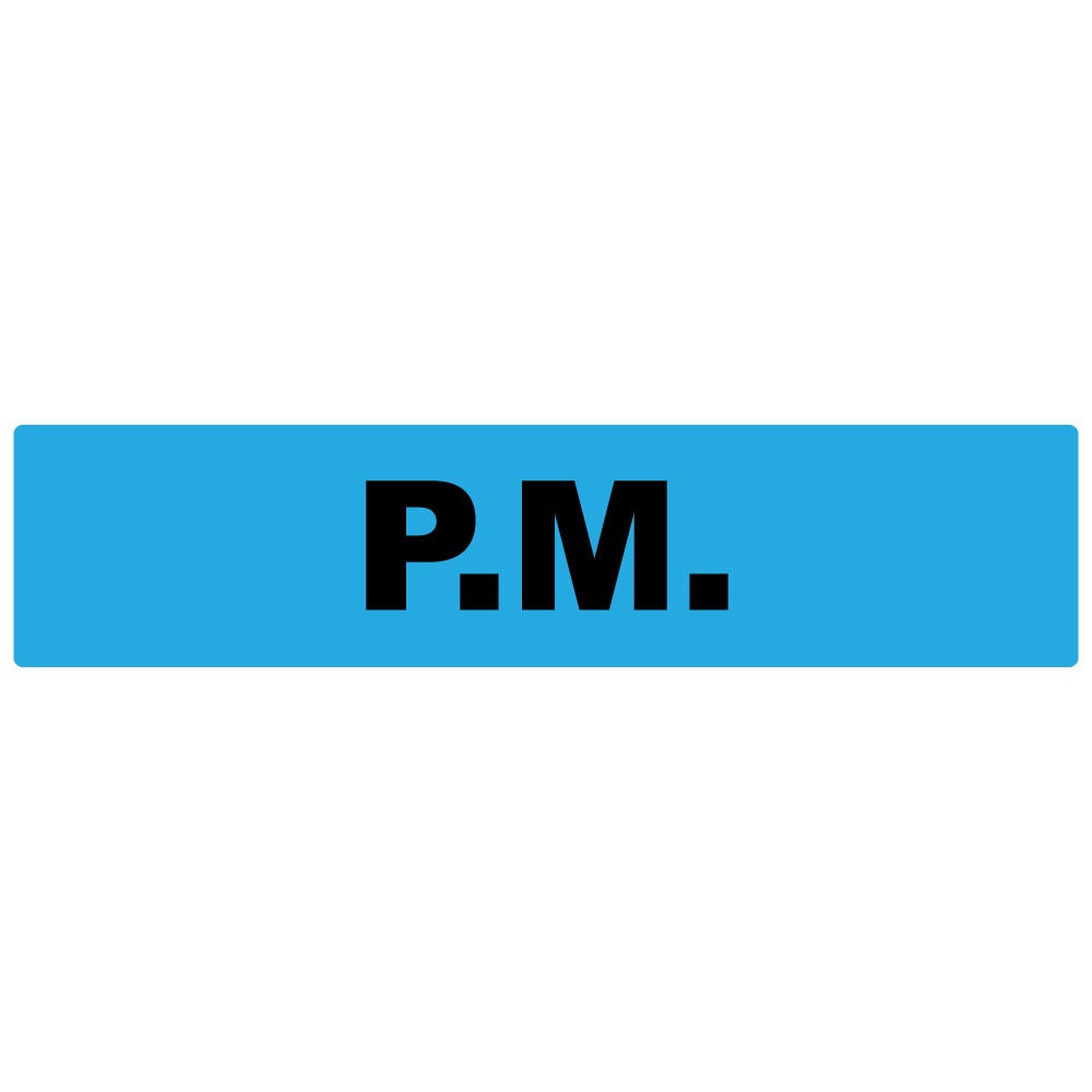 P.M. Labels .375 x 1.625 Rectangles (500 labels)