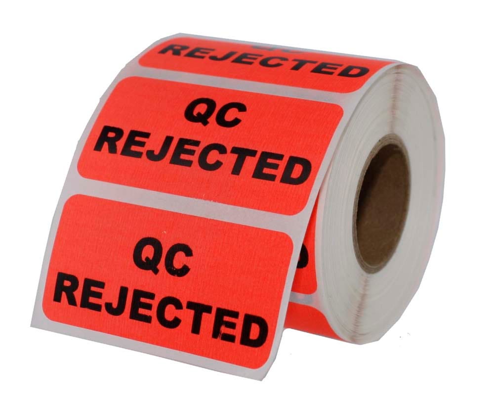 QC Rejected Inventory Labels 2" x 1" 2" x 1" (500 labels)