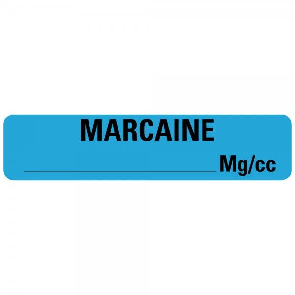 MARCAINE MG/CC Syringe Labels 0.375" x 1.625" .375" x 1.625" labels (500 labels)
