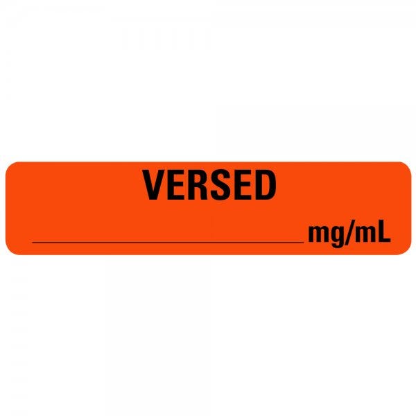 VERSED MG/ML Labels .375" x 1.625" .375" x 1.625" Labels (500 labels)