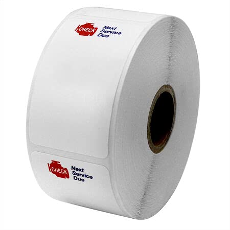 Mini Stock Logo Refill Roll, with Check Engine Image, Service Reminder Stickers, 500 Count
