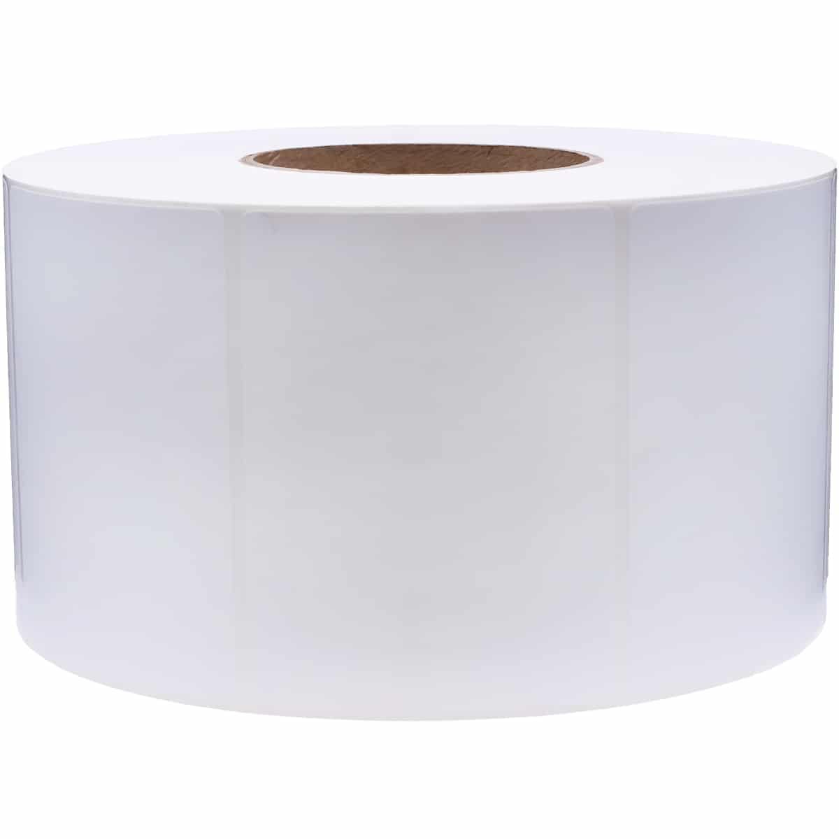 White perforated 4x6.5 inch laser and inkjet printer labels with 3-inch core, 900 count 