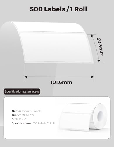 2x1 Inch Thermal Labels+4x2 Direct Thermal Labels